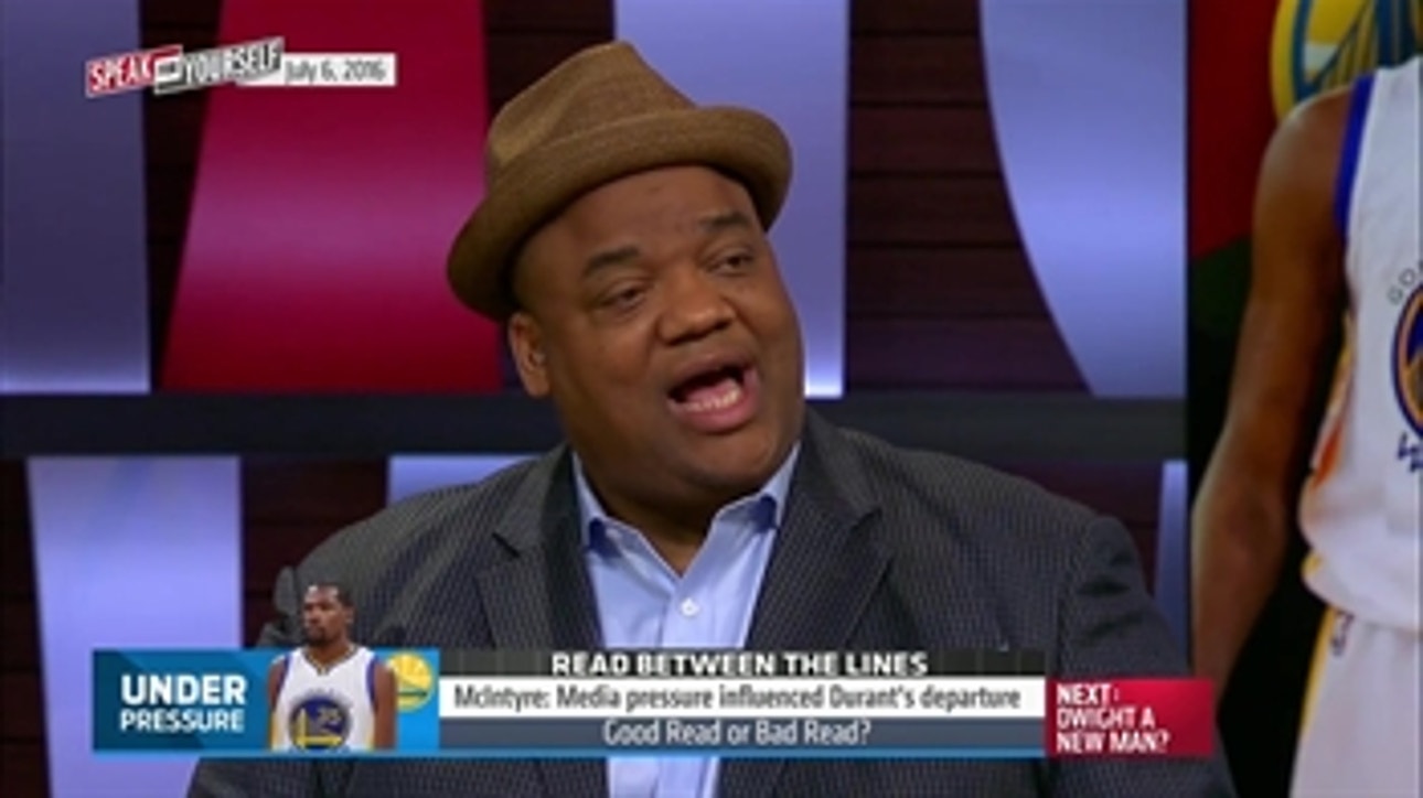 Media pressure influenced Kevin Durant's move to the Warriors - 'Speak for Yourself'