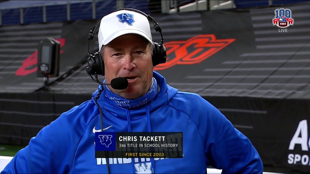 Windthorst Head Coach Chris Tackett on the State Title Win | UIL State Championship