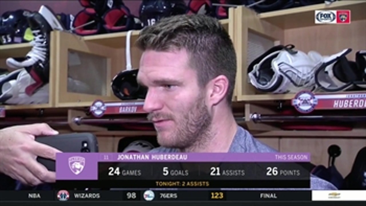 Jonathan Huberdeau details his assist on Barkov's game-winning goal