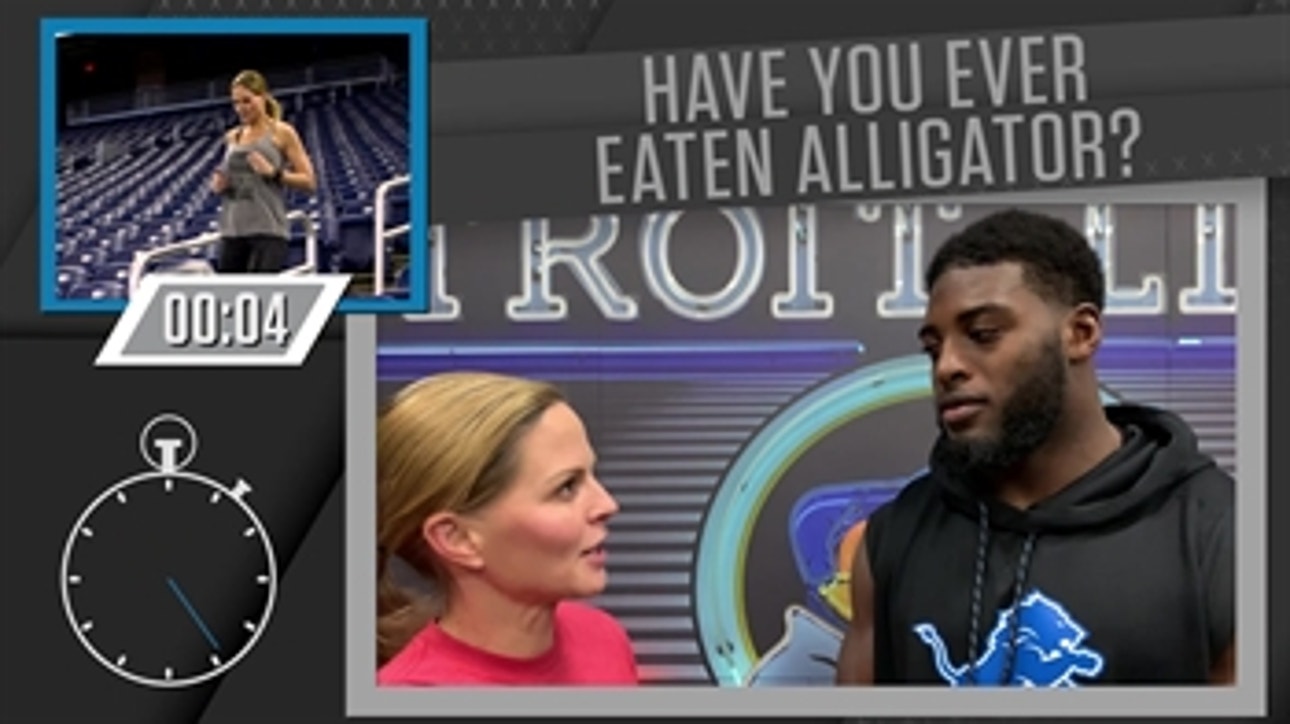 Lions LB Jarrad Davis tells Shannon Spake about growing up a Cowboys fan and eating alligator ' 1 UP 1 DOWN
