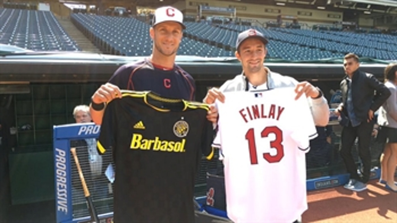 Crew SC's Ethan Finlay throws first pitch at Indians game