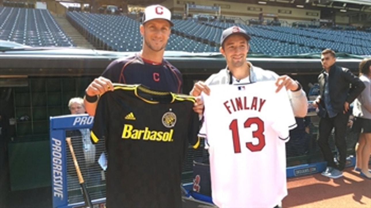 Crew SC's Ethan Finlay throws first pitch at Indians game