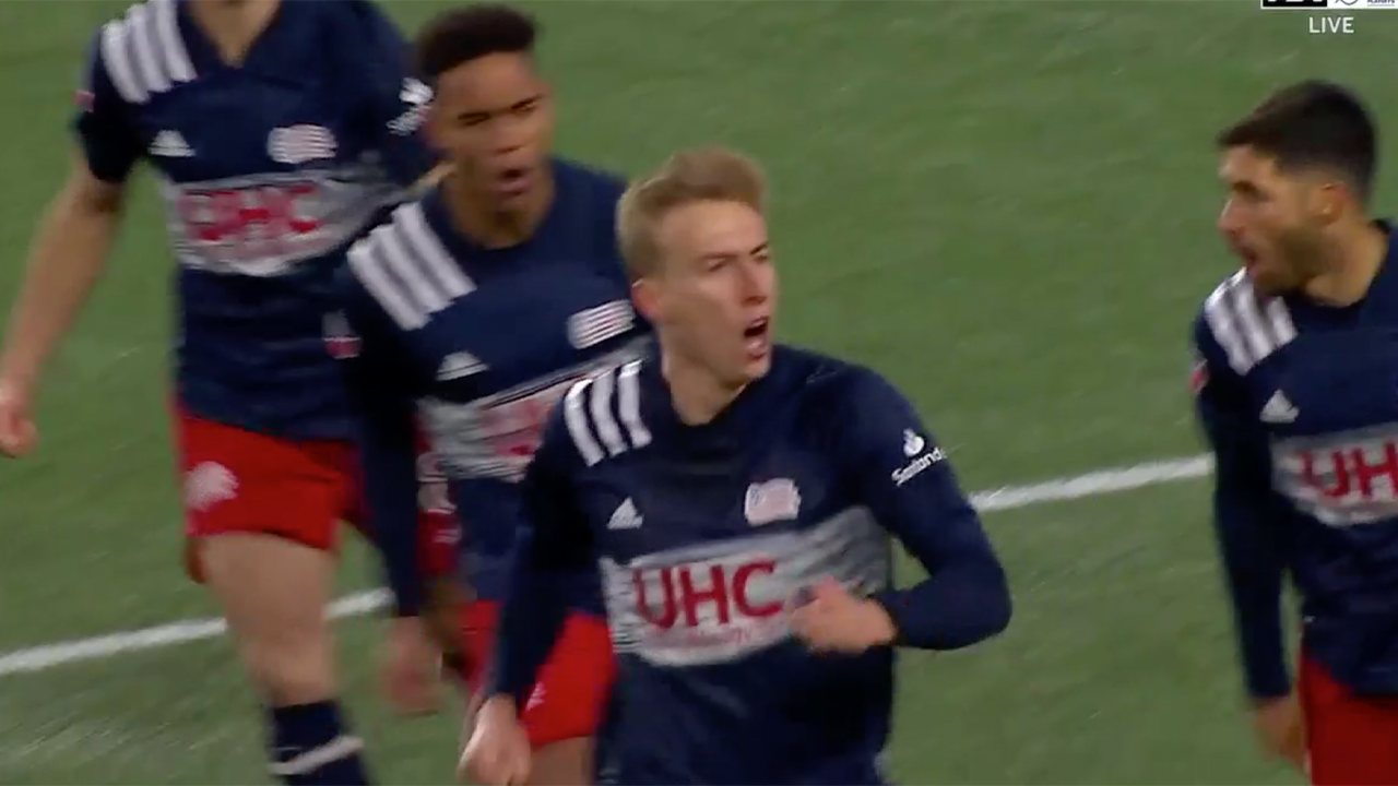 Adam Buksa's header brings New England into a 1-1 tie with NYCFC