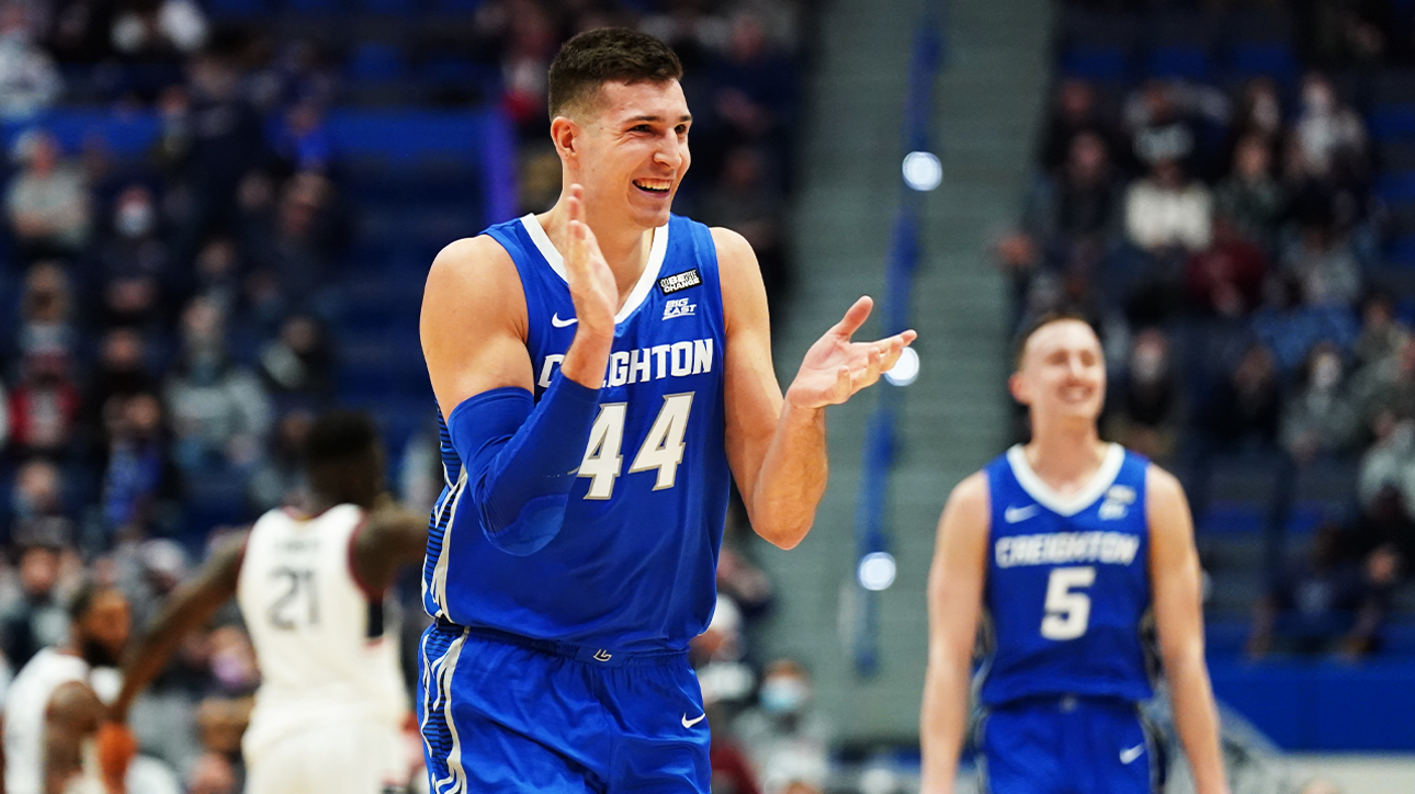 Ryan Hawkins records 23 points and 11 rebounds to give Creighton the upset win over No. 17 UConn