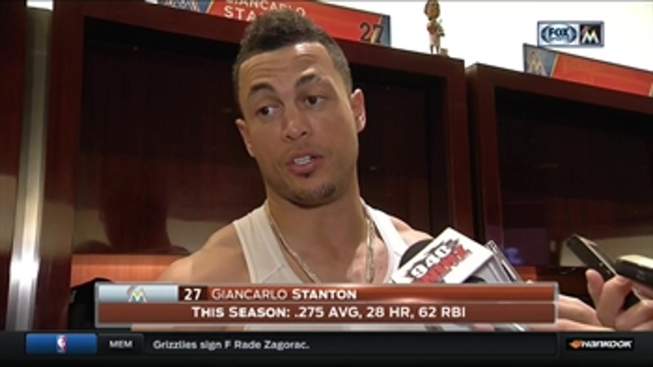 Giancarlo Stanton likes how Marlins come up clutch in extras