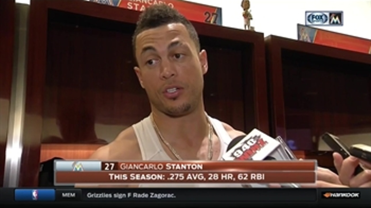 Giancarlo Stanton likes how Marlins come up clutch in extras