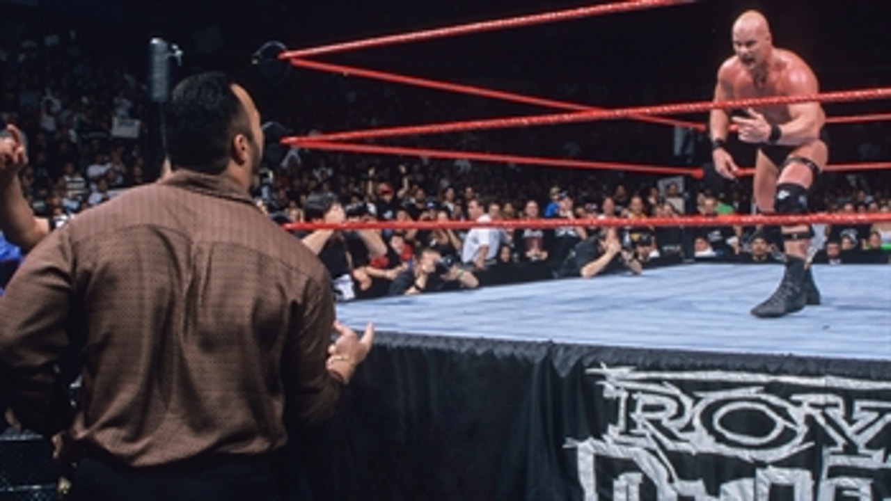 "Stone Cold" Steve Austin and Mr. McMahon clash in the 1999 Royal Rumble Match