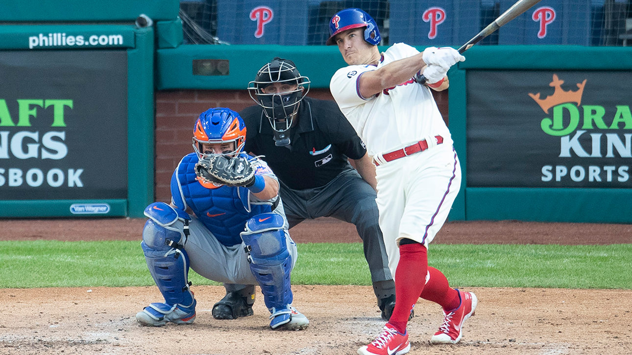 J.T. Realmuto, Rhys Hoskins go deep in Phillies dominant 8-2 win over Mets