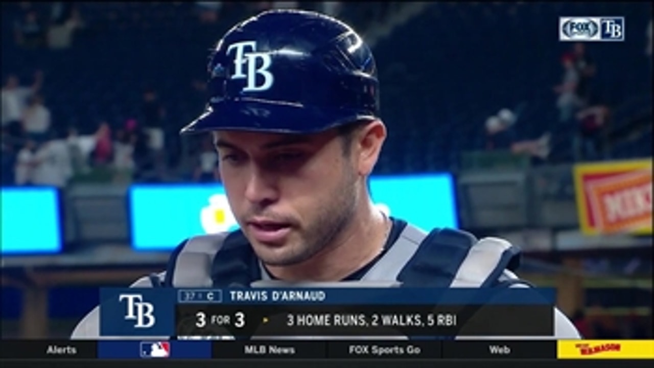 Travis d'Arnaud breaks down his 3-home run night after thrilling win over Yankees