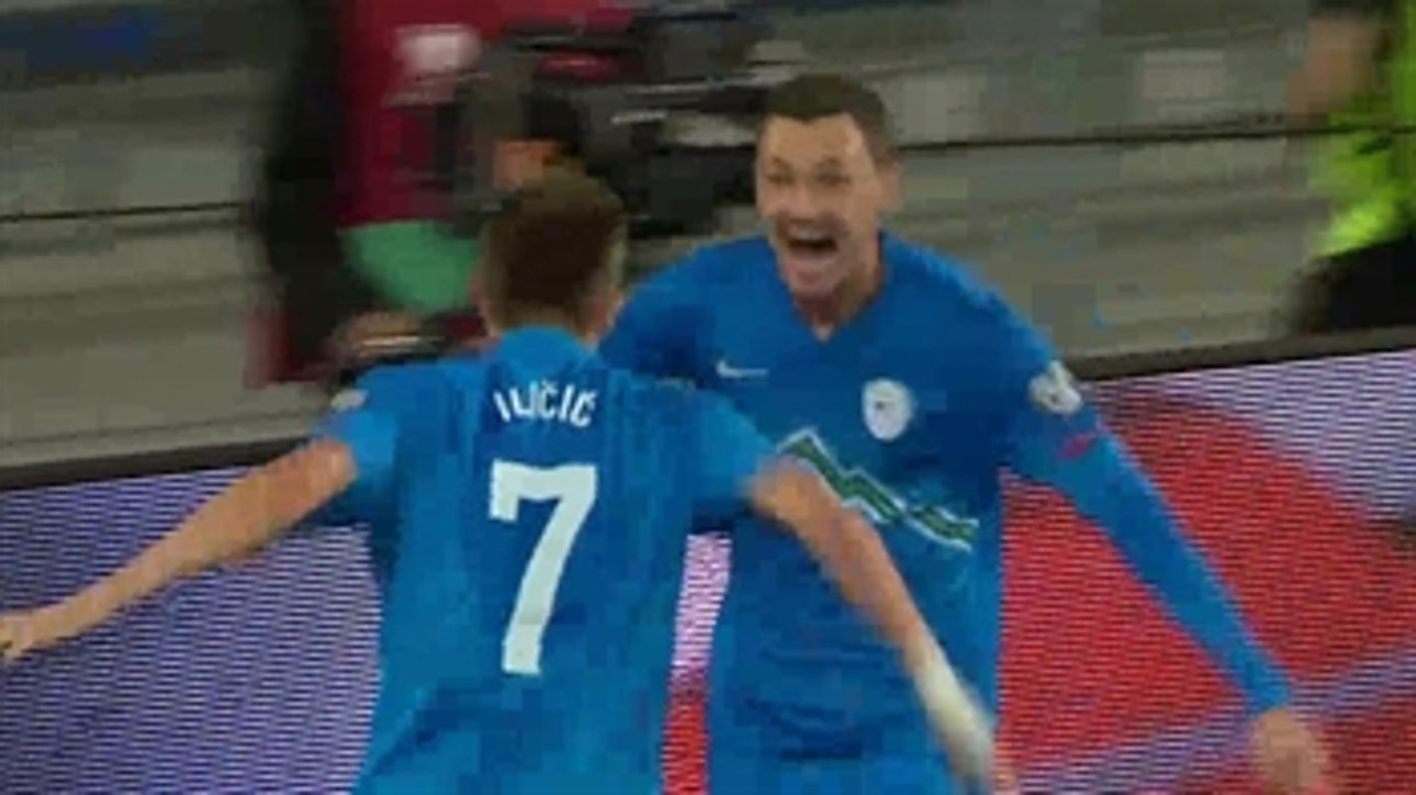 Switzerland concede, Slovenia leads 1-0 at halftime - Euro 2016 Qualifiers Highlights