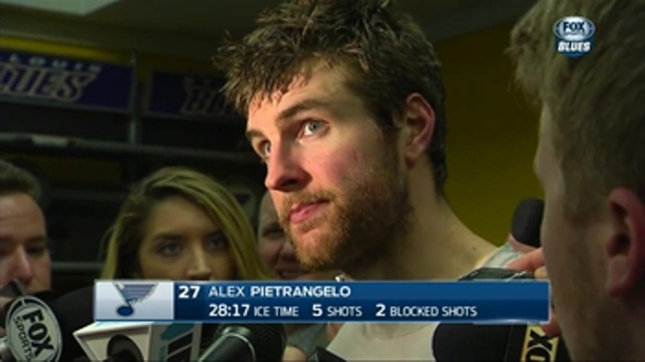 Pietrangelo: We took our foot off the pedal