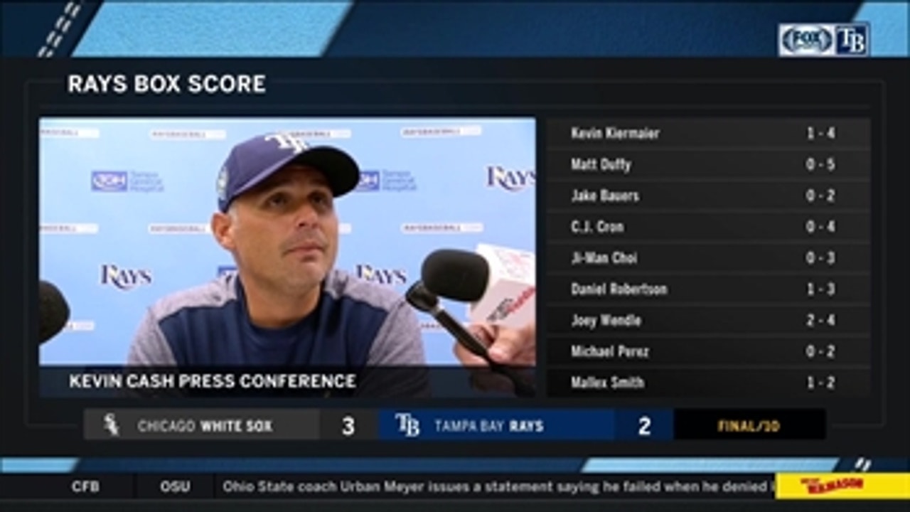 Kevin Cash breaks down extra-innings loss to White Sox