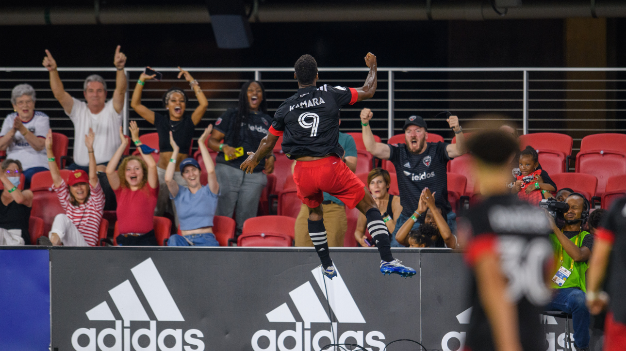 Ola Kamara extends his goal streak to five matches as DC United's strong second half propels them past Montreal CF, 2-1