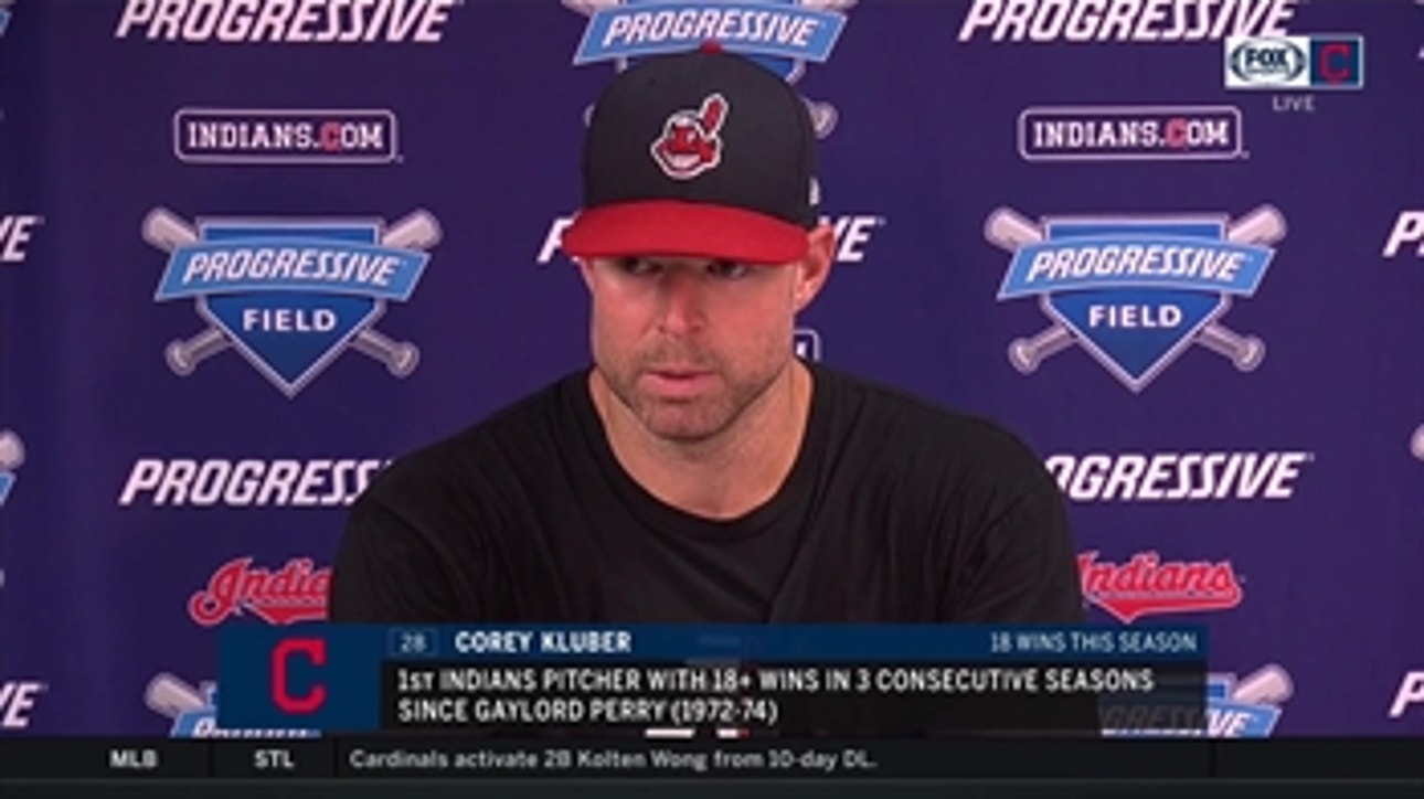Corey Kluber's focus is on giving his team a chance to win