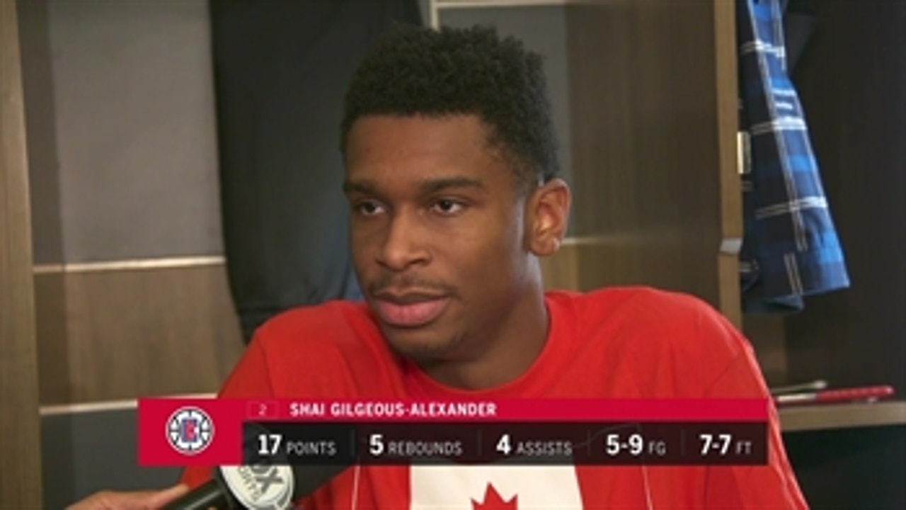 Shai Gilgeous-Alexander: "Us passing like that and sharing the ball makes us that much harder to guard."