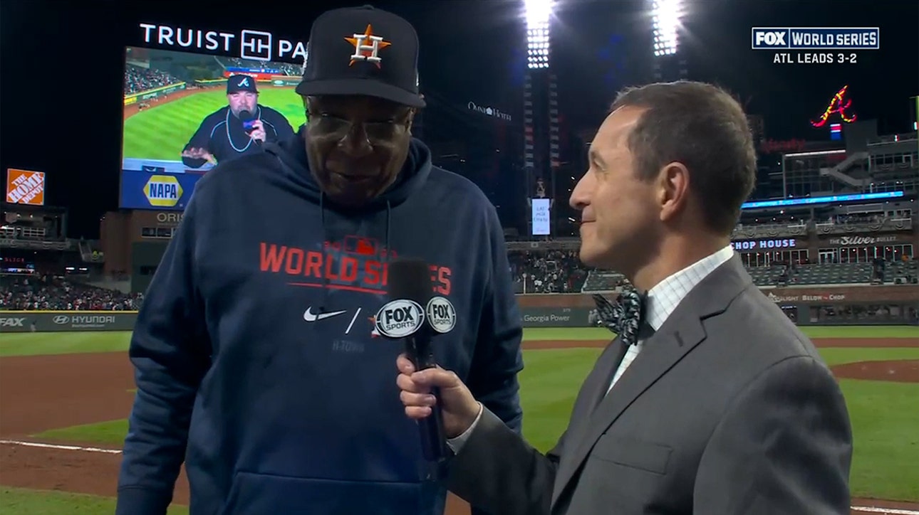 'We're glad to take this one back to Houston.' —Dusky Baker speaks with Ken Rosenthal on the Astros' Game 5 win