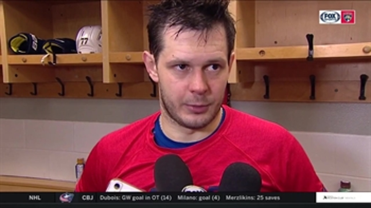 Evgenii Dadonov discusses how Panthers must 'fight for every point' after his 2-goal night