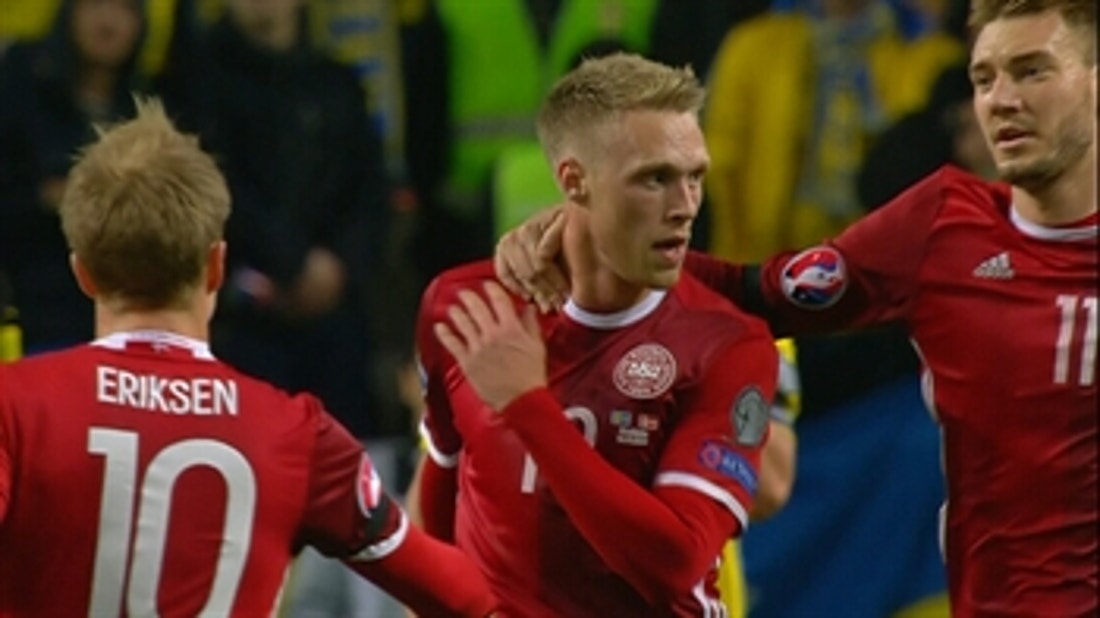 Jorgensen scores vital away goal for Denmark in Sweden ' Euro 2016 Qualifiers Highlights