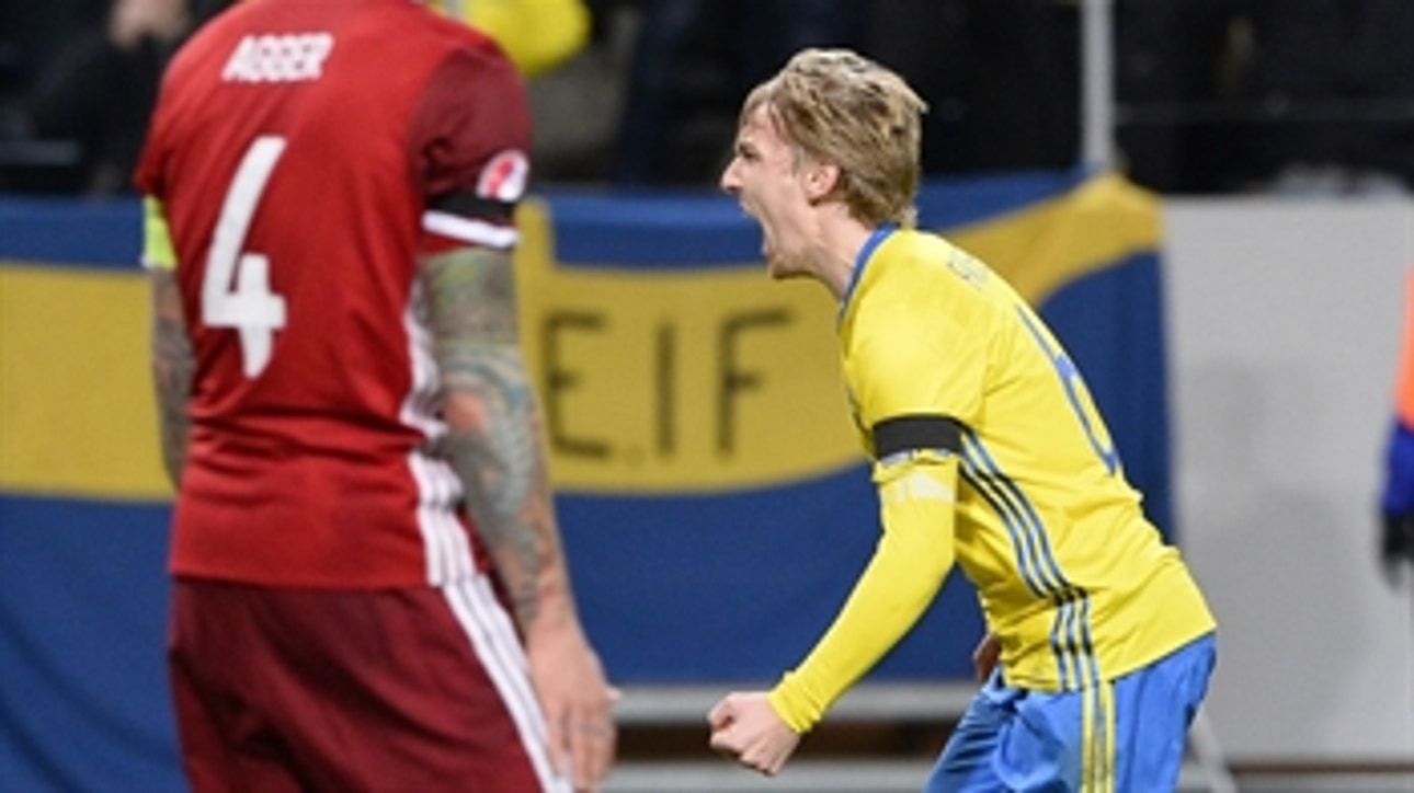 Forsberg's strike breaks Sweden deadlock vs. Denmark ' Euro 2016 Qualifiers Highlights