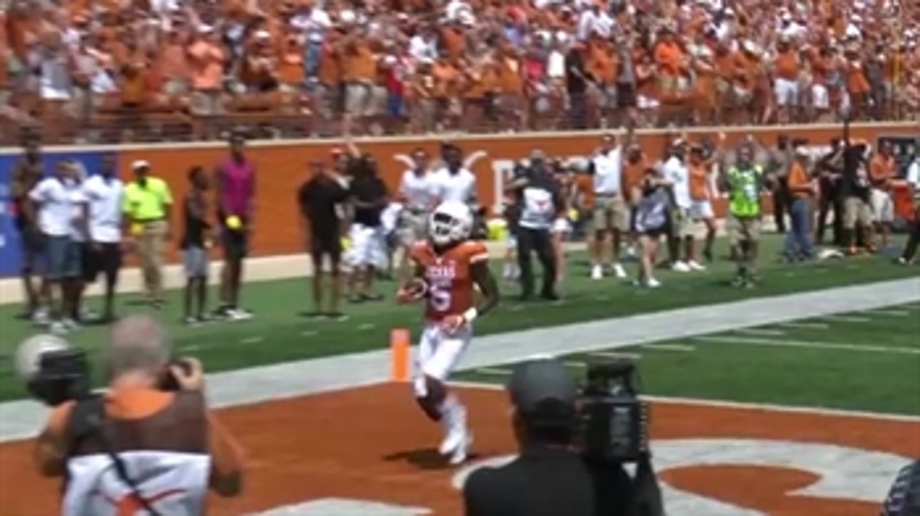 Holton Hill 65-yard blocked field goal return for Texas