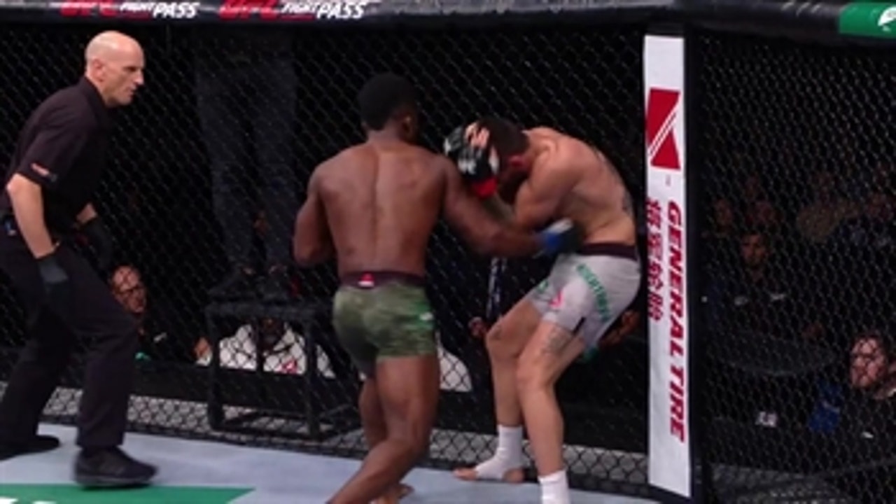 Suman Mokhtarian is finished by Sodiq Yusuff with a 1st round flurry of punches ' HIGHLIGHTS ' UFC FIGHT NIGHT