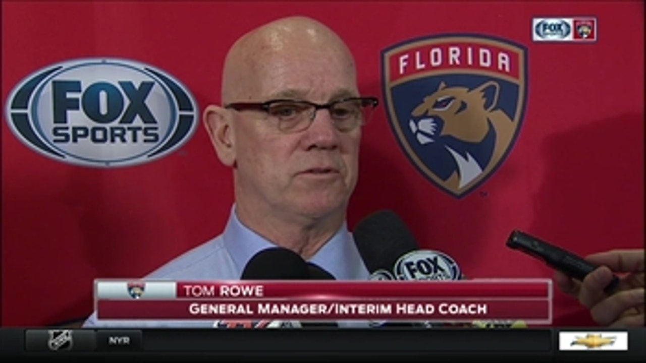 Coach Tom Rowe sees positives in Panthers' OT loss
