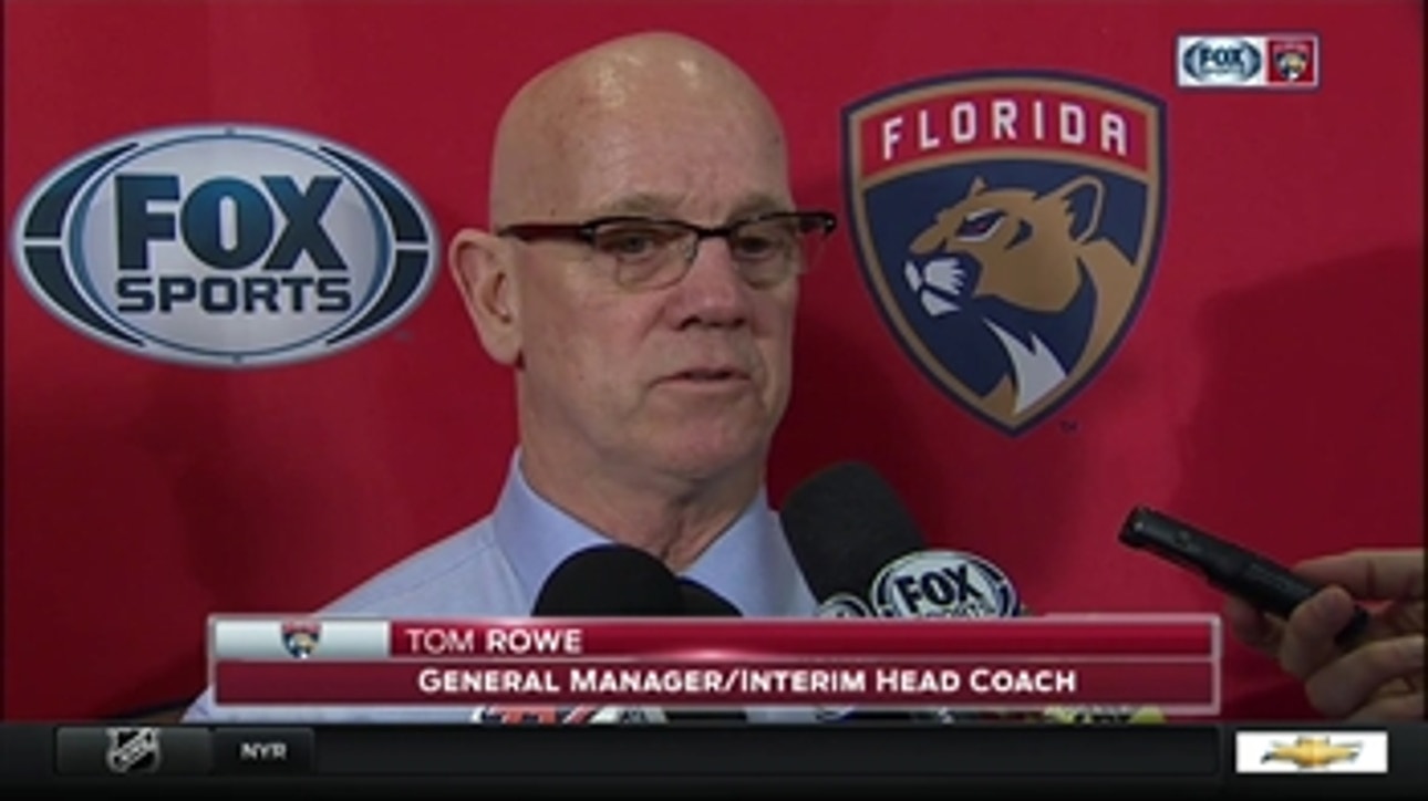 Coach Tom Rowe sees positives in Panthers' OT loss