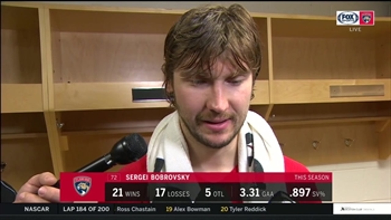 Sergei Bobrovsky: 'Overall, I think we controlled the puck well'