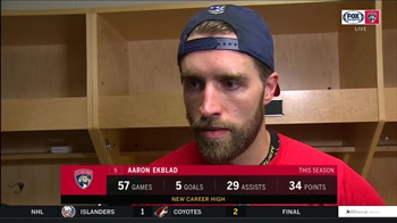 Aaron Ekblad discusses how Panthers buckled down to secure 5-3 road win in San Jose