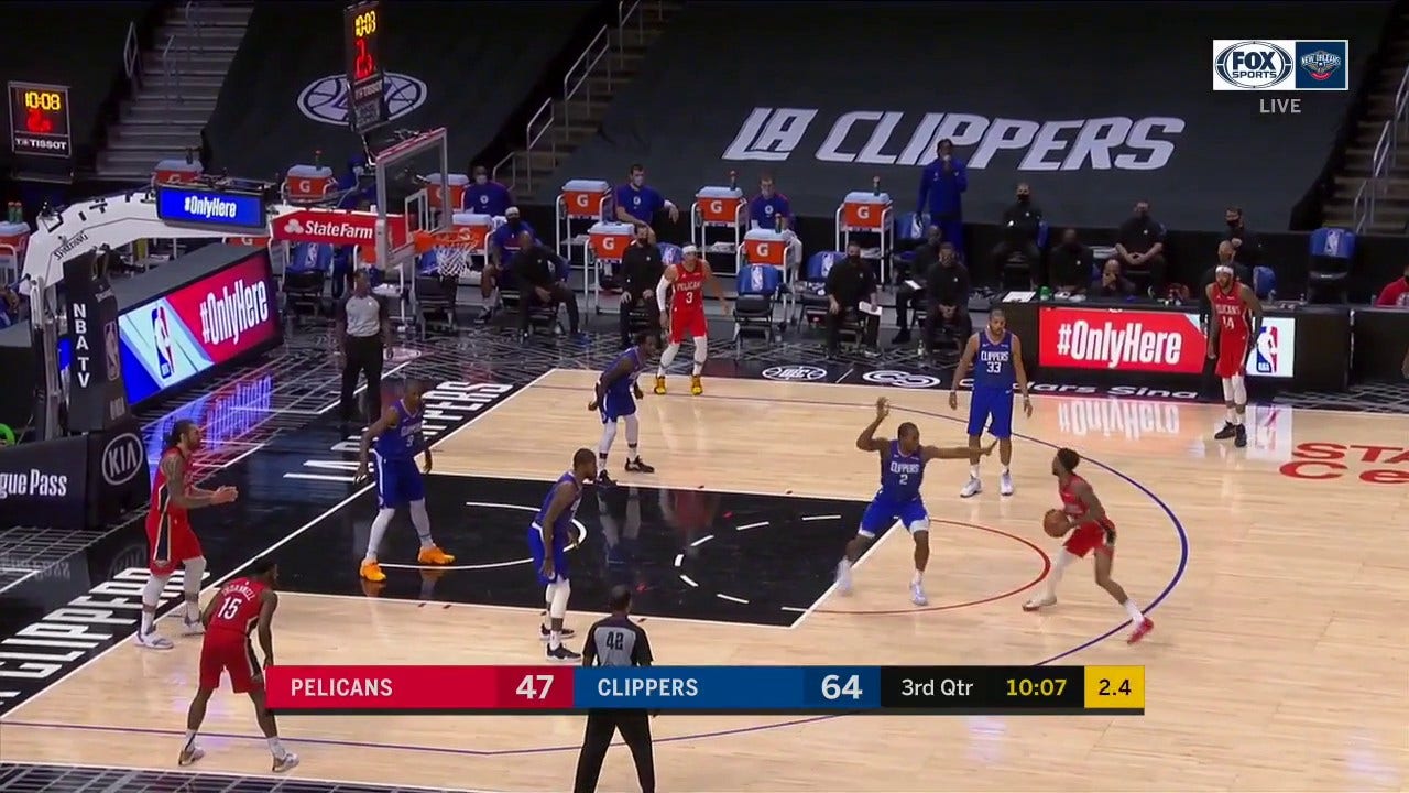 HIGHLIGHTS: Nickeil Alexander-Walker hits the Step-back 3-Pointer over Kawhi