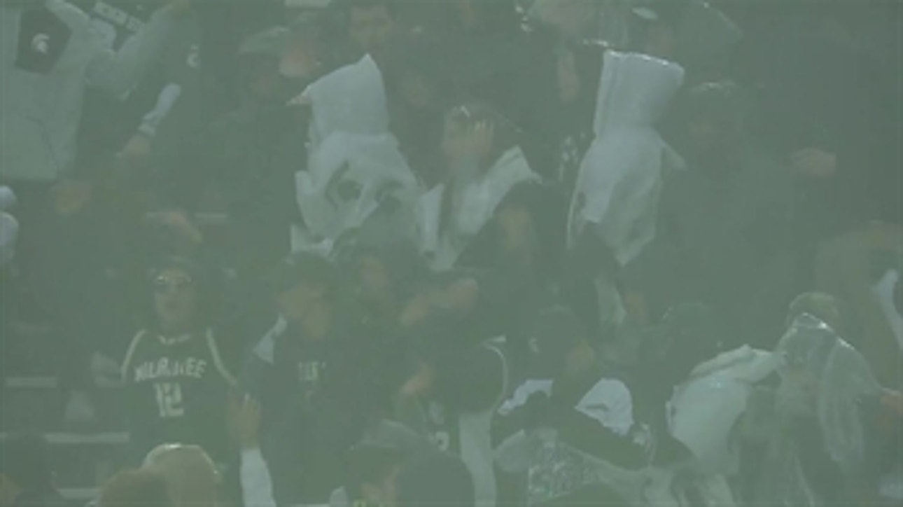 The weather delay in Michigan vs. Michigan State didn't bother these super-hyped fans