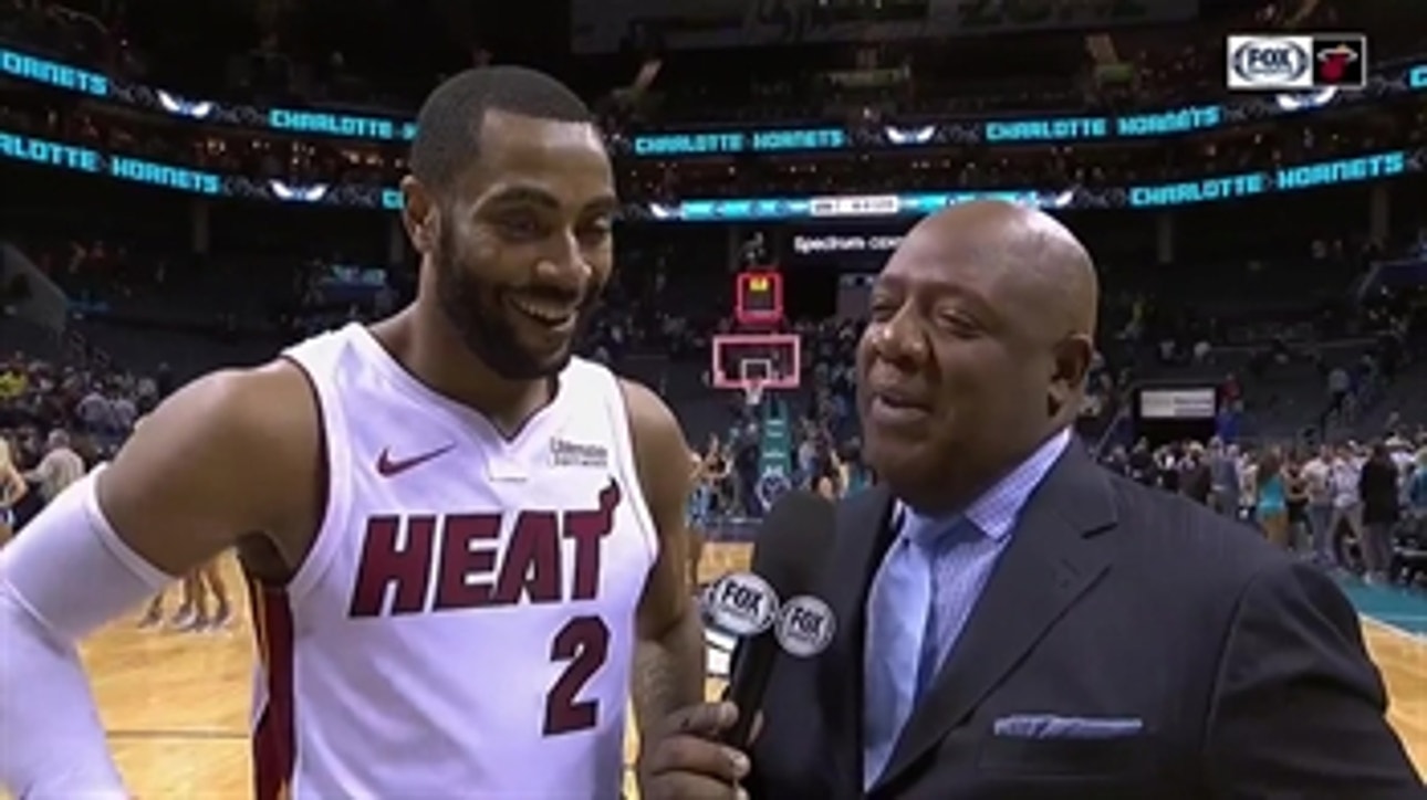 Wayne Ellington is all smiles after Heat's victory