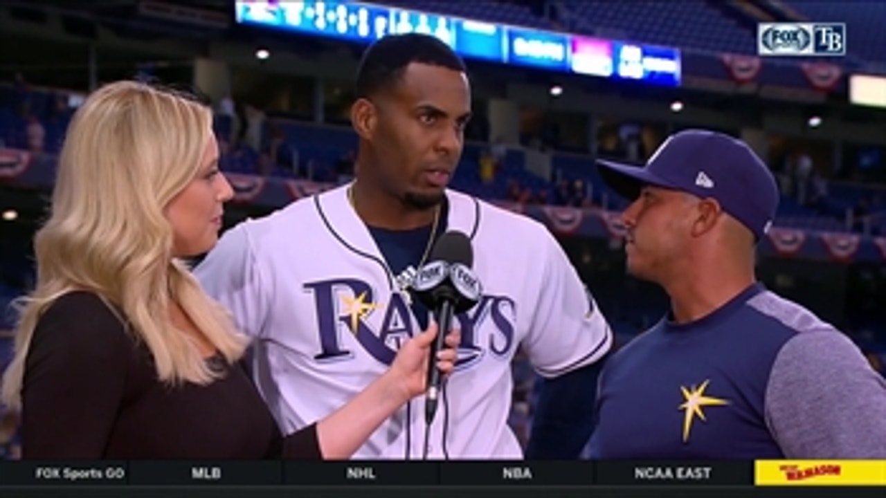 Yandy Diaz on his 1st homer with Rays, 4-2 win over Astros