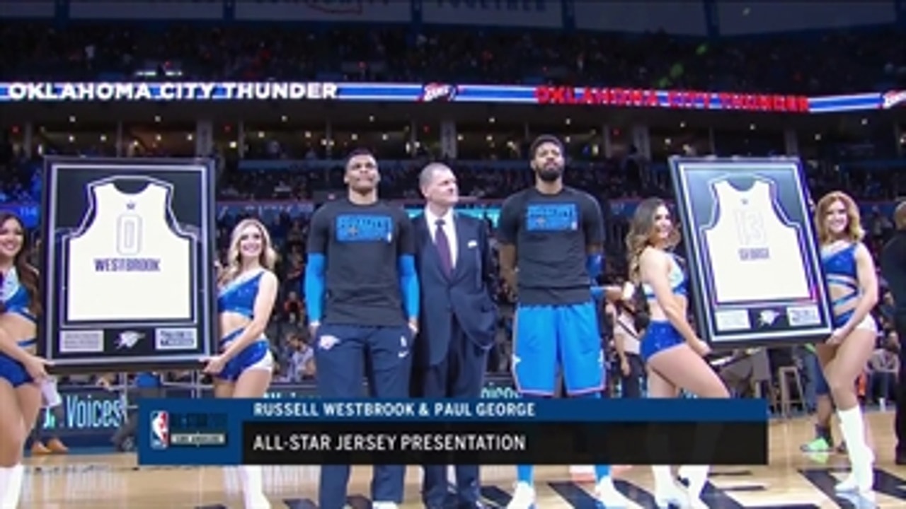 All-Star Jersey Presentation Before the Game against Cavs