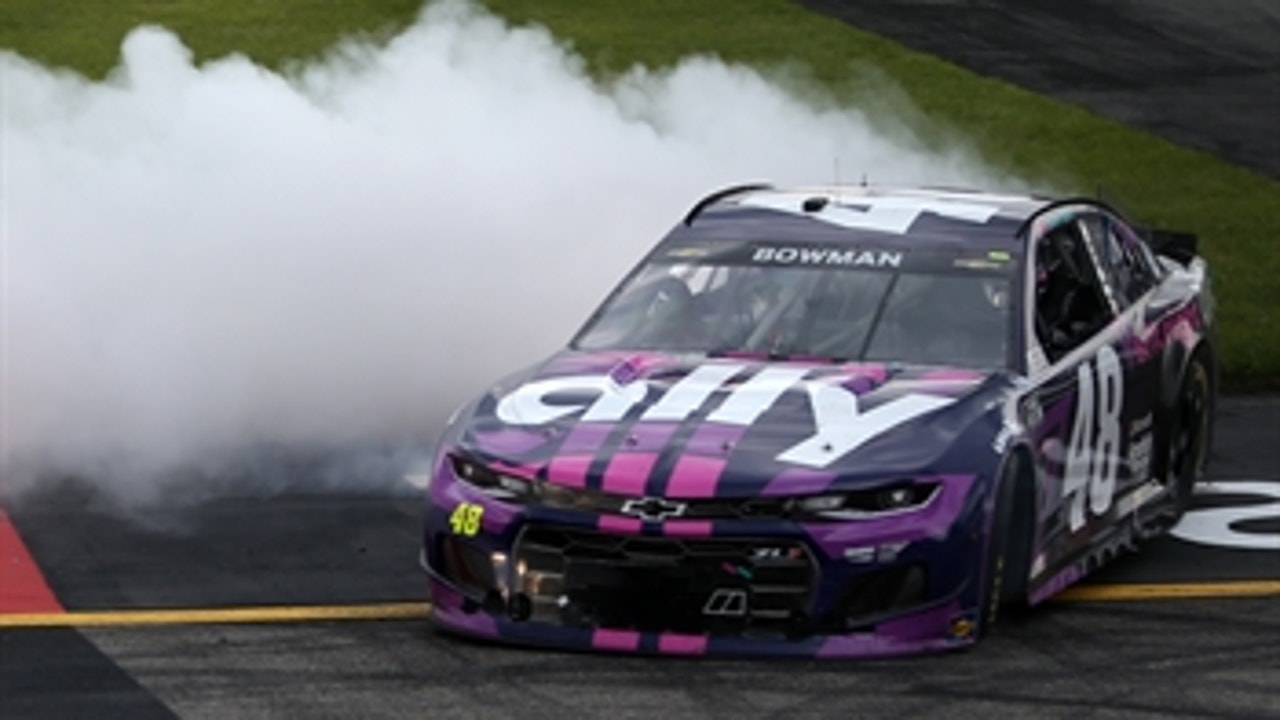 FINAL LAPS: Alex Bowman holds off late charge from Denny Hamlin to win