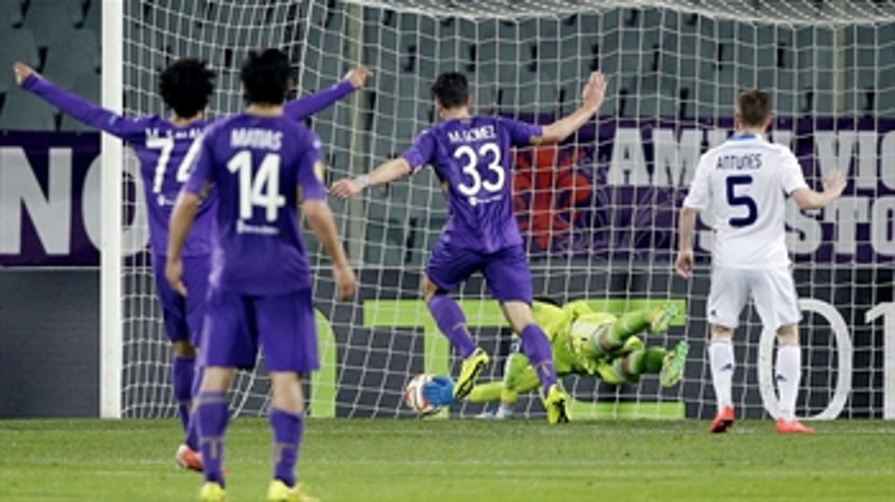 Fiorentina's Gomez breaks Dynamo Kiev deadlock