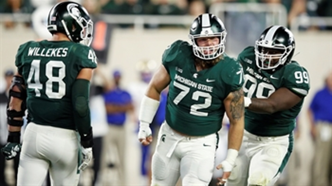 Michigan State forces three turnovers, holds Tulsa to -73 rushing yards in blowout win