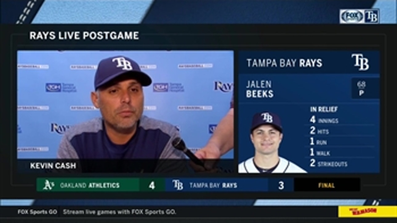 Kevin Cash on loss to A's: 'We didn't get the big hit'