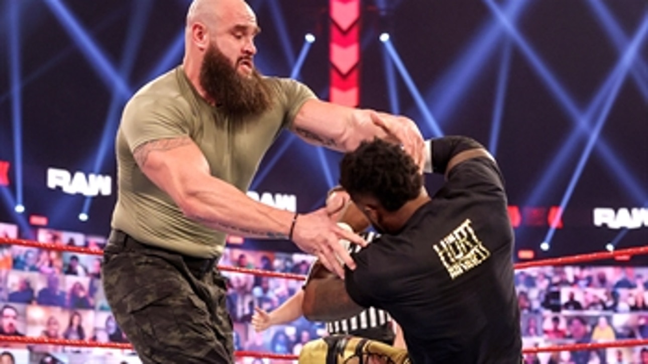 The Hurt Business vs. Braun Strowman & Adam Pearce - Raw Tag Team Title Match: Raw, Mar. 1, 2021