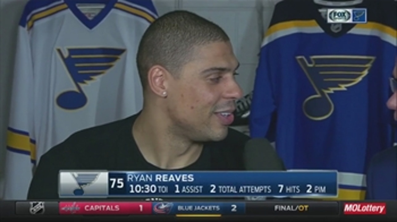 Reaves: "I told [Brodziak] 'Go to the net, I'm going to close my eyes'"