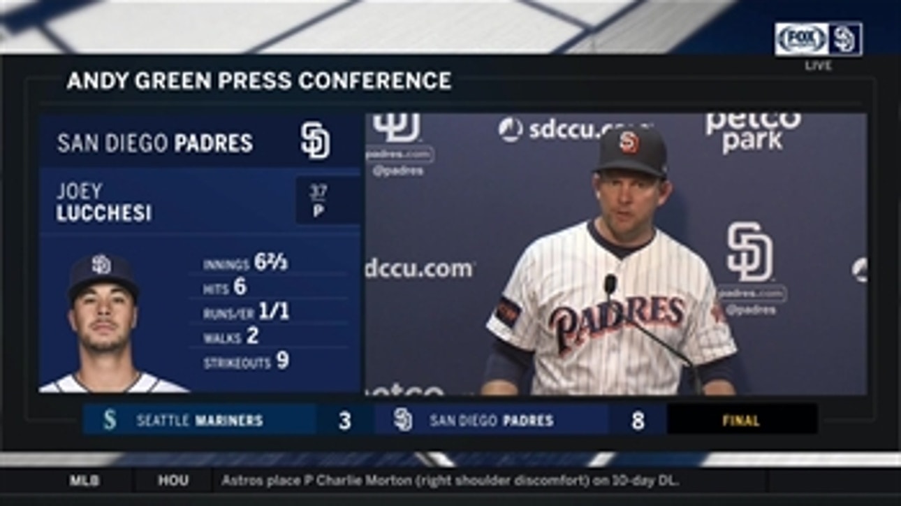 Andy Green talks about the Padres' mini-sweep of the Seattle Mariners