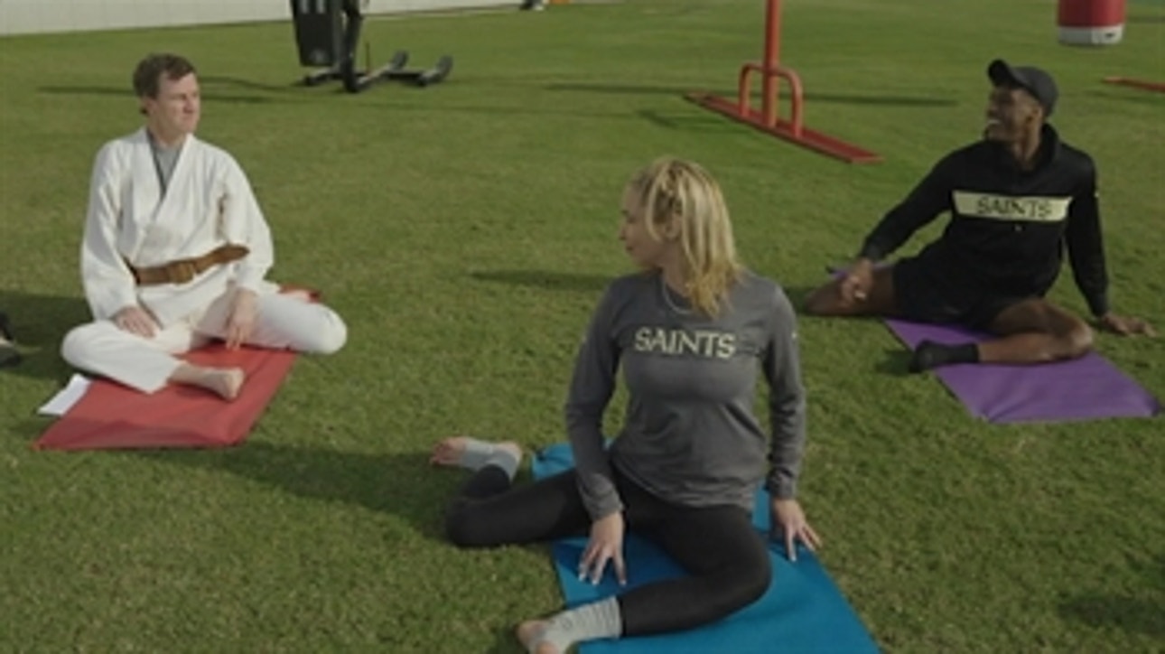 Jedi Master Cooper Manning meditates with Saints WR Michael Thomas | MANNING HOUR