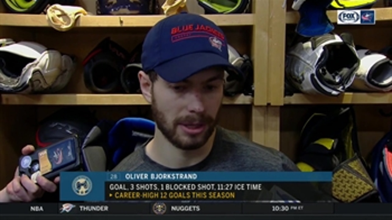 Oliver Bjorkstrand scores his career-high 12th goal on Tuesday night