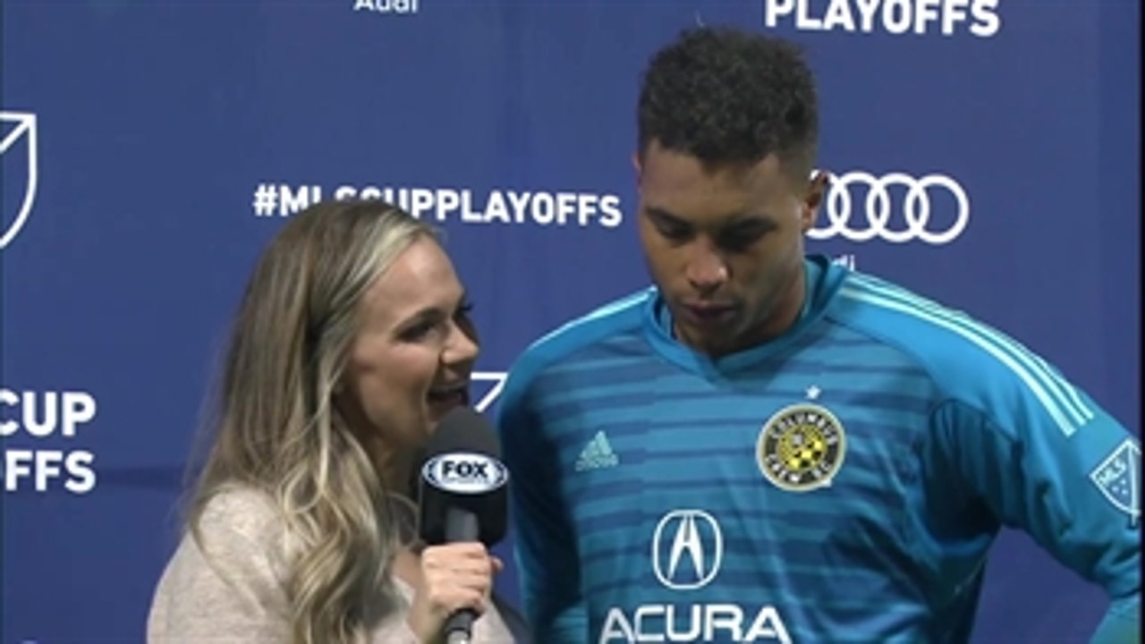 Katie Witham catches up with Zack Steffen and Wil Trapp following Columbus Crew's win ' Audi 2018 MLS Cup Playoffs