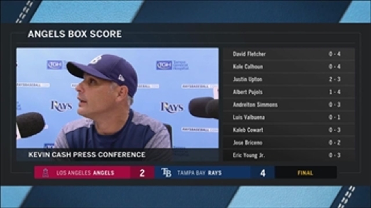 Kevin Cash on sweep of Angels, status of Tommy Pham