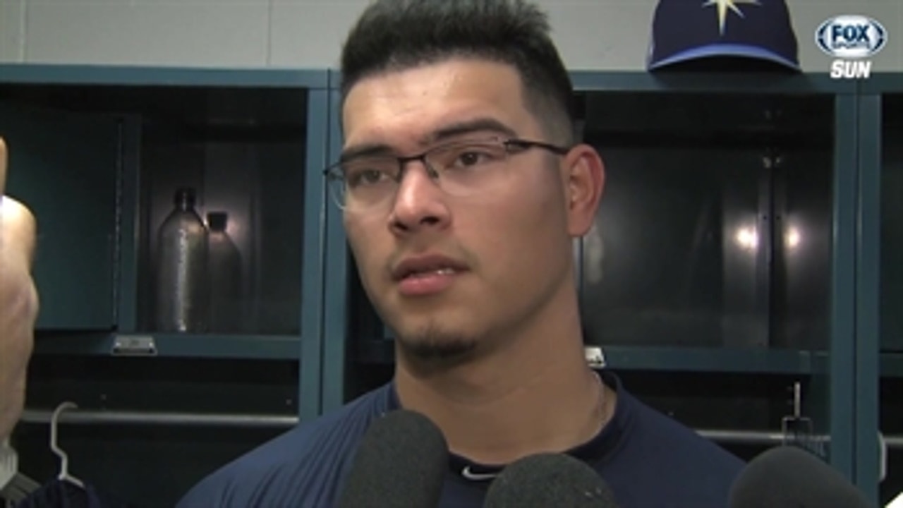 Anthony Banda assesses his first spring appearance with the Rays