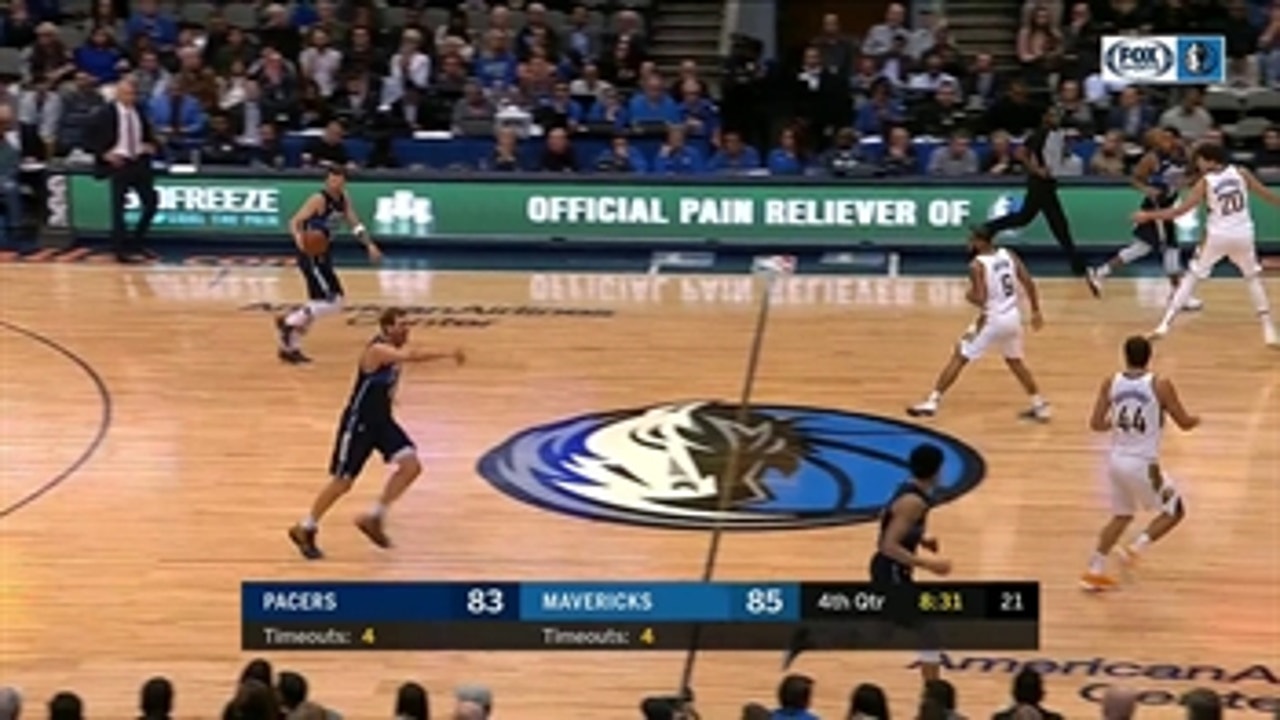 HIGHLIGHTS: Dirk Nowitzki Calls for it, Hits the Three
