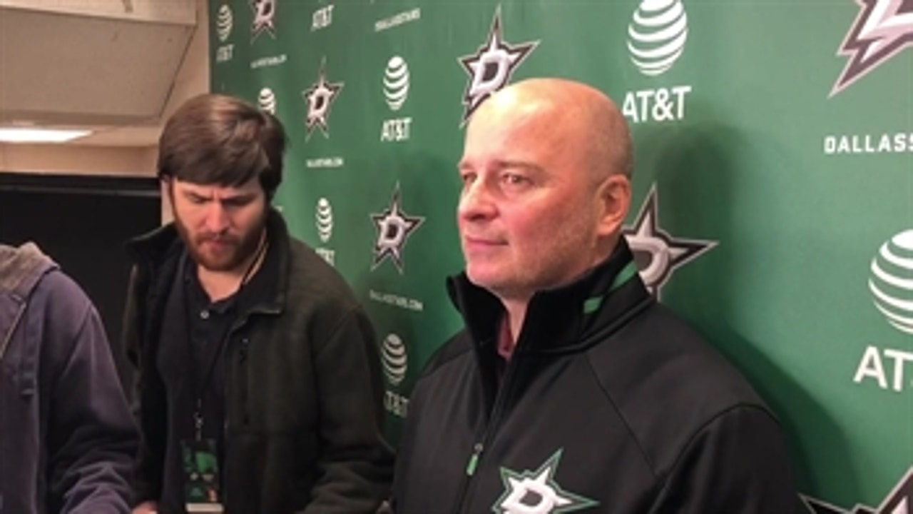 Stars head coach Jim Montgomery talks opening night in Dallas