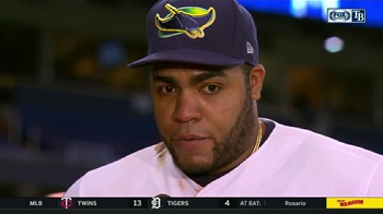 Jesús Aguilar recaps his big night after Rays shut out Cleveland