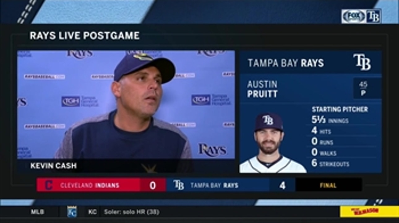 Kevin Cash on RHP Austin Pruitt, Rays' shutout win: 'He was outstanding for us'